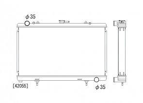 Nissan S13 88-94 SR20DET Koyo Alu Radiator 53mm
