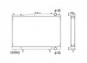 Nissan Skyline R34 98-02 GTT RB25DET Koyo Alu Radiator 53mm