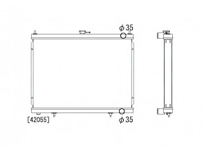 Nissan Skyline R34 98-02 GTR RB26DETT Koyo Alu Radiator 53mm