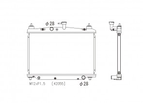 Mazda 2 11-13 1.5 Koyo Alu Radiator 25mm KH-Core