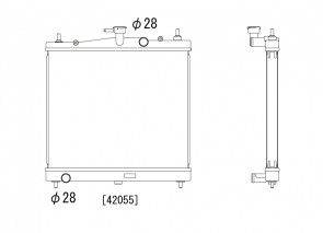 Nissan March / Micra K12 02-07 CR12E Koyo Alu Radiator 36mm