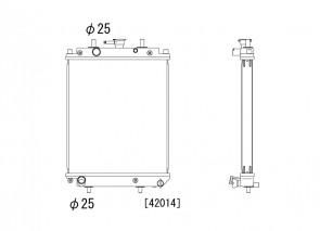 Daihatsu Mira/Opti/Cuore 98-02 Koyo Alu Radiator 36mm