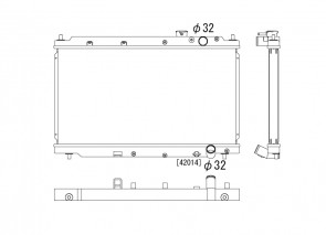 Honda Integra 94-01 DC2 B18 OEM DENSO Koyo Alu Radiator 36mm