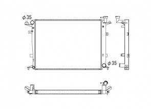 Hyundai Genesis 09+ 3.8 V6 MT Koyo Alu Radiator 36mm