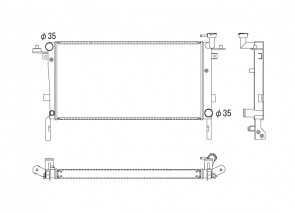 Hyundai Genesis 09+ 2.0 Turbo MT Koyo Alu Radiator 36mm